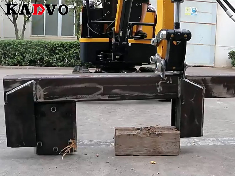 Mini excavator log splitter advantage